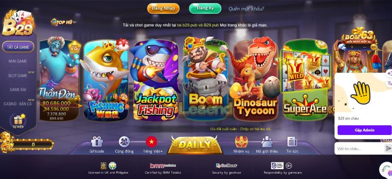 Nổ hũ B29 - Sân chơi cá cược tuyệt đỉnh nhất hiện nay 1 Giới thiệu về hạng mục nổ hũ tại cổng game B29