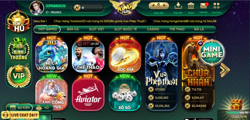 Nổ hũ Kingfun - Cảm nhận từng phút giây giải trí tuyệt đỉnh 1 Đôi nét về cổng game nổ hũ Kingfun
